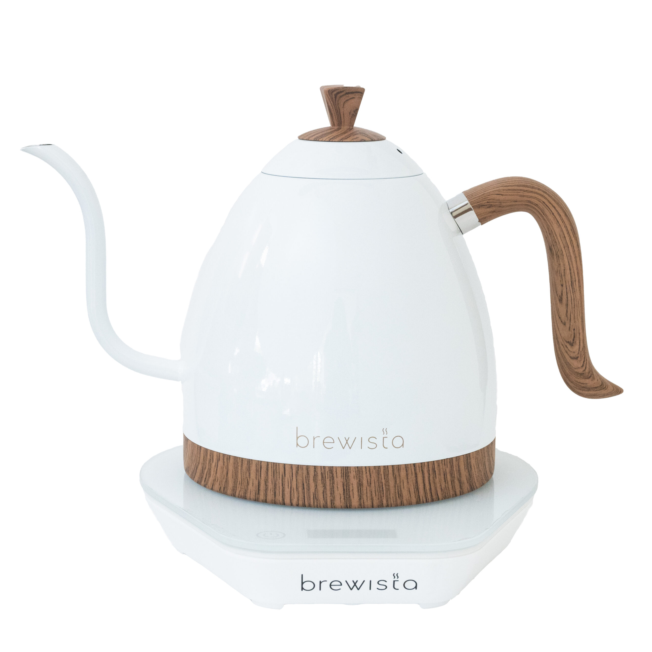 BREWISTA - Artisan Electric Kettle Pearlwhite - wood handle 1L